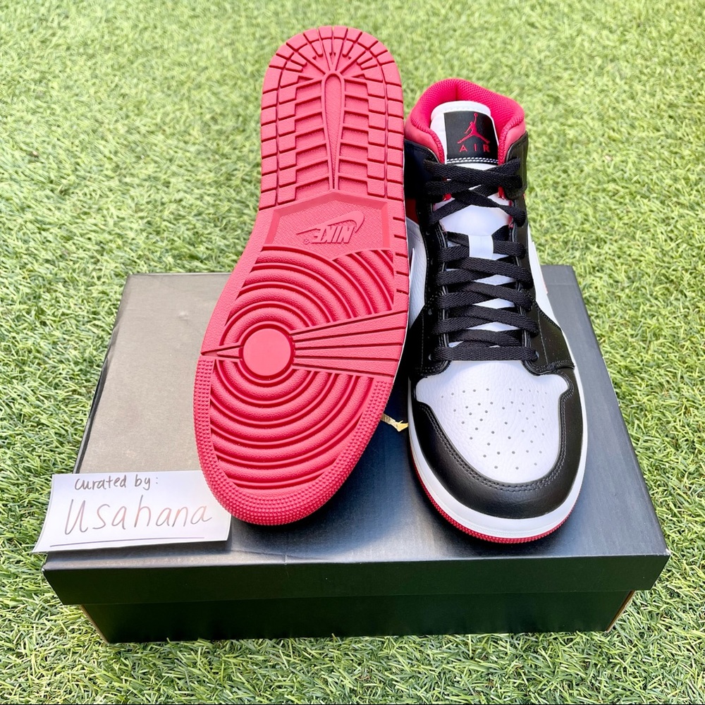 Men’s Nike air jordan 1 mid retro bred shoes - Picture 4 of 4